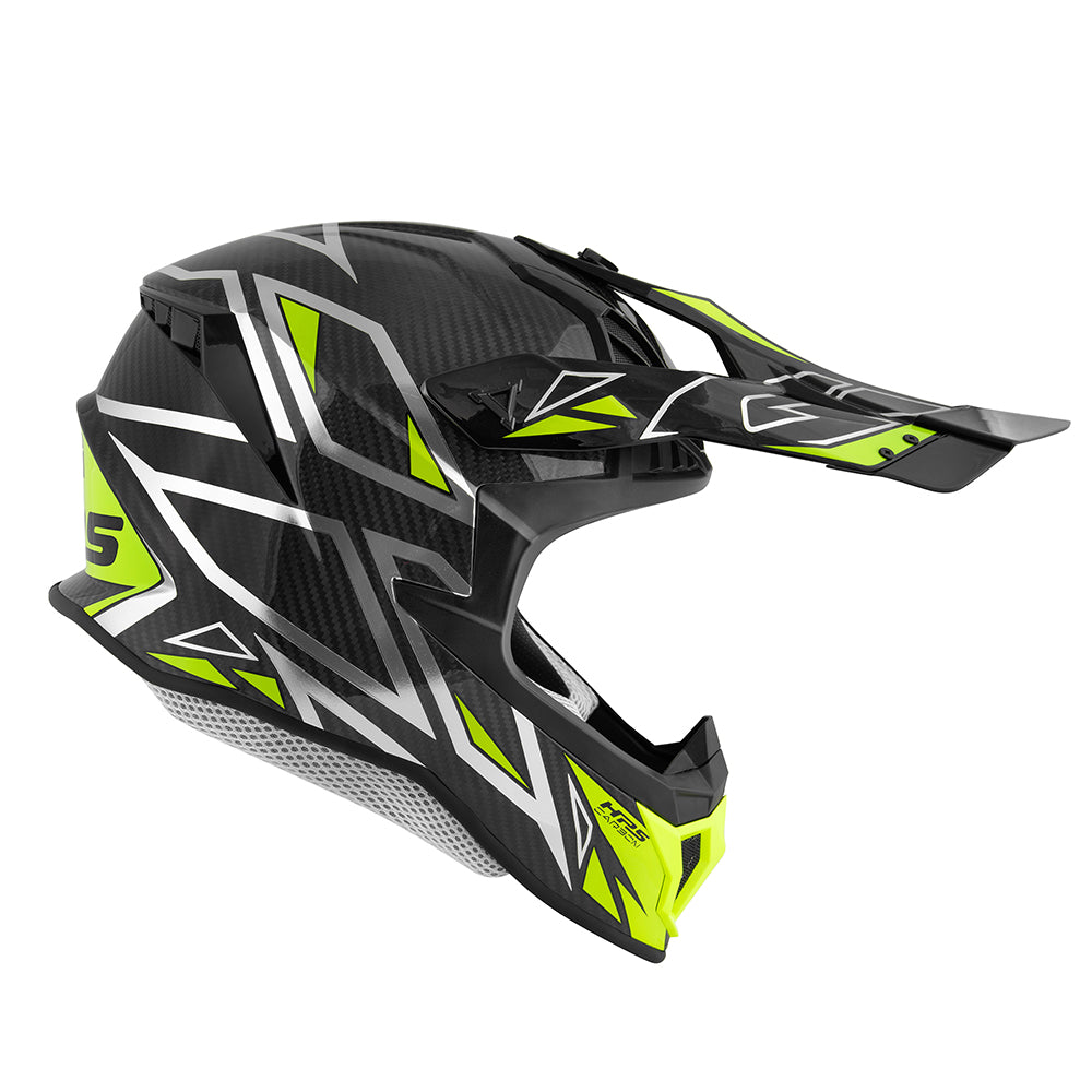 Givi 70.1 VECTOR Carbon Motocross helmet Silver Yellow - SECURTEX MOTOR S.L (t/a MaximoMoto)