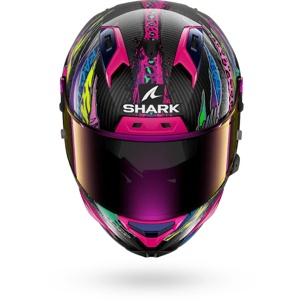 SHARK AERON FAWN Carbon Yellow Violet-front