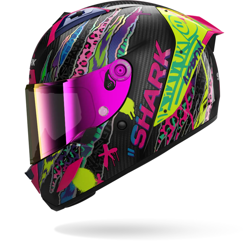 SHARK AERON FAWN Carbon Yellow Violet-side