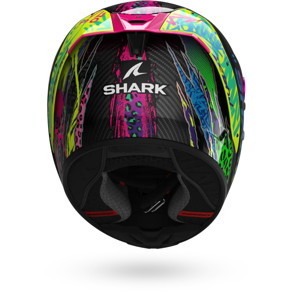 SHARK AERON FAWN Carbon Yellow Violet-back side