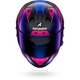 SHARK Aeron Edgy Carbon Helmet – chrome blue-front