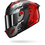 SHARK Aeron Edgy Carbon Motorcycle Helmet Chrome Red-side 