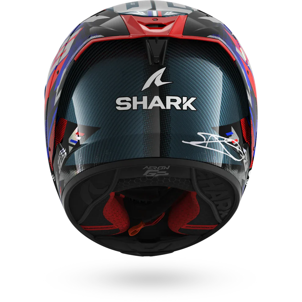SHARK Zarco GP De France Full-Face Motorcycle Helmet- back