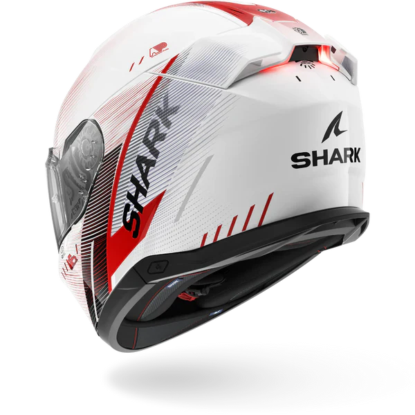 SHARK SKWAL i3 SPEED-TECH MOTORCYCLE HELMET WHITE RED BLACK