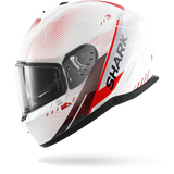 SHARK SKWAL i3 SPEED-TECH MOTORCYCLE HELMET WHITE RED BLACK
