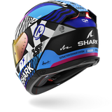 SHARK SKWAL i3 SPEED-FANCY NEGRO Blanco Azul Casco De Moto