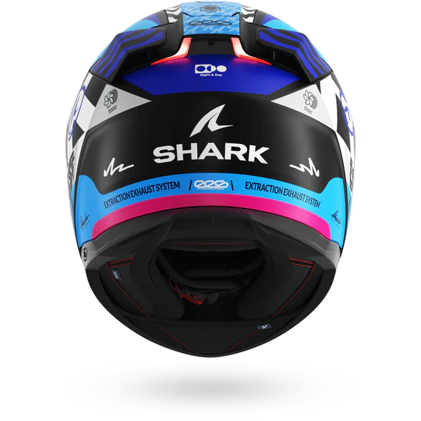 SHARK SKWAL i3 SPEED-FANCY NEGRO Blanco Azul Casco De Moto