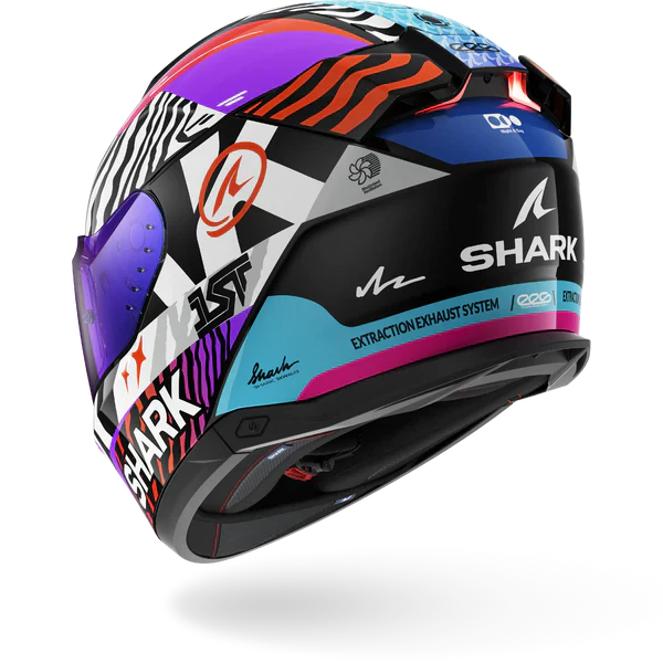 SHARK SKWAL i3 SPEED-FANCY MOTORCYCLE HELMET BLACK WHITE ORANGE
