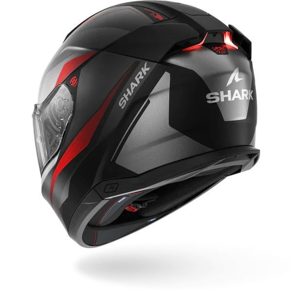 SHARK SKWAL i3 MEKARIUM MOTORCYCLE HELMET MAT BLACK ANTHRA RED