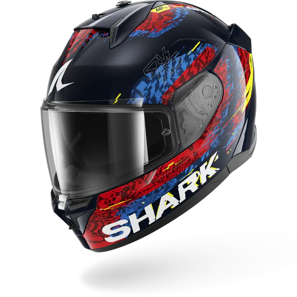 SHARK D-SKWAL 3 SPEED-VIB MOTORCYCLE HELMET BLUE RED BLUE