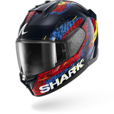 SHARK D-SKWAL 3 SPEED-VIB MOTORCYCLE HELMET BLUE RED BLUE
