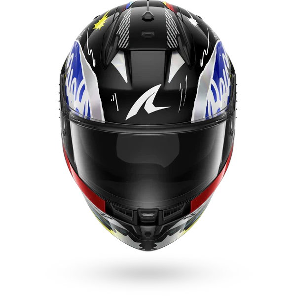 SHARK  D-SKWAL 3 STREETRUSH NEGRO Azul Chrom Casco De Moto