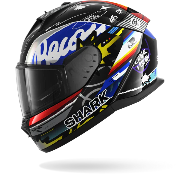 SHARK  D-SKWAL 3 STREETRUSH NEGRO Azul Chrom Casco De Moto