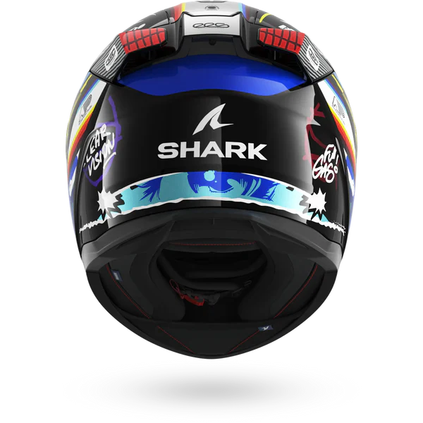 SHARK  D-SKWAL 3 STREETRUSH NEGRO Azul Chrom Casco De Moto
