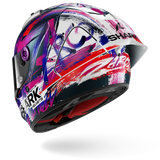 SHARK AERON-GP FIM Carbon Full-Face Motorcycle Helmet Violet White-left side back
