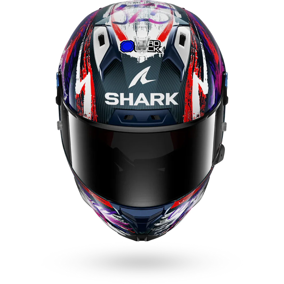 SHARK AERON-GP FIM Carbon Full-Face Motorcycle Helmet Violet White-front