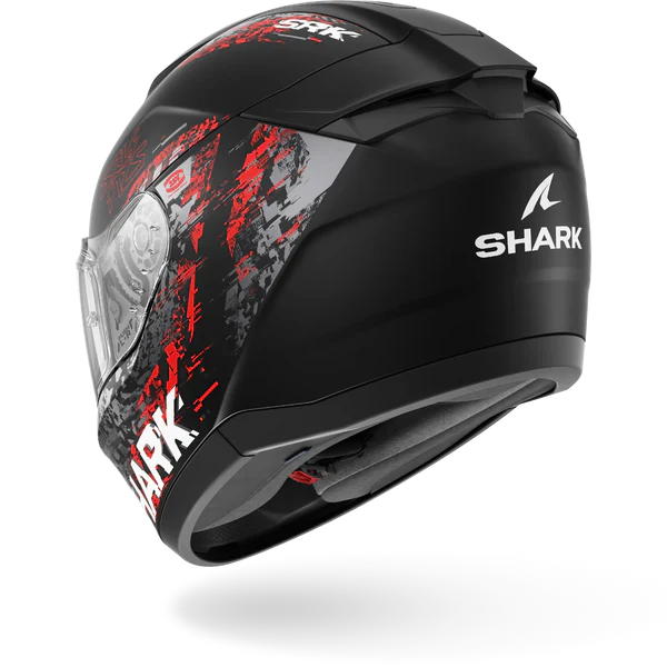SHARK RIDILL 2 SPEED-VIB MOTORCYCLE HELMET MAT BLACK ANTHRA RED