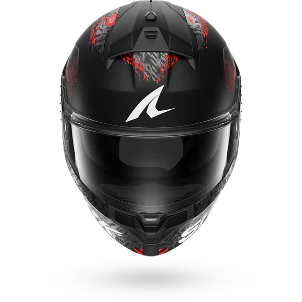 SHARK RIDILL 2 SPEED-VIB MOTORCYCLE HELMET MAT BLACK ANTHRA RED
