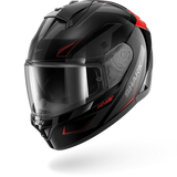 SHARK  RIDILL 2 MEKARIUM NEGRO Anthra  Rojo Casco De Moto