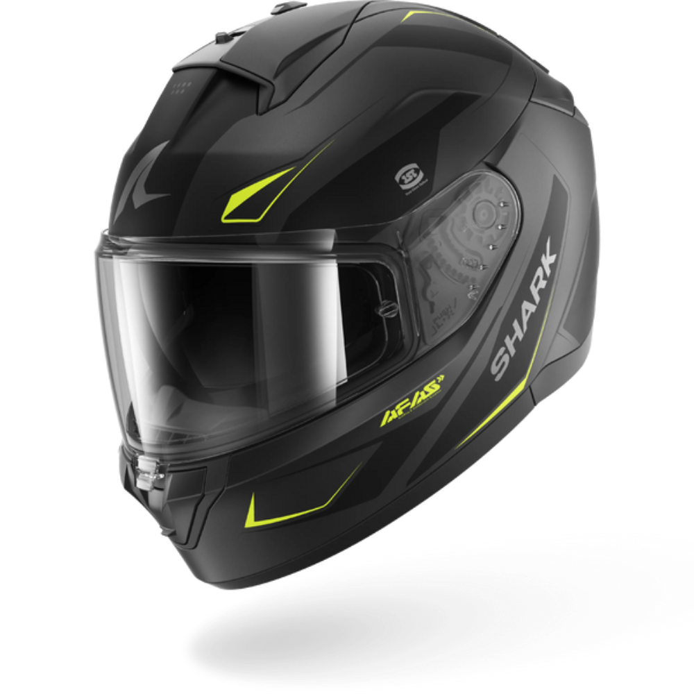 SHARK RIDILL 2 MEKARIUM MOTORCYCLE HELMET MAT ANTHRA YELLOW