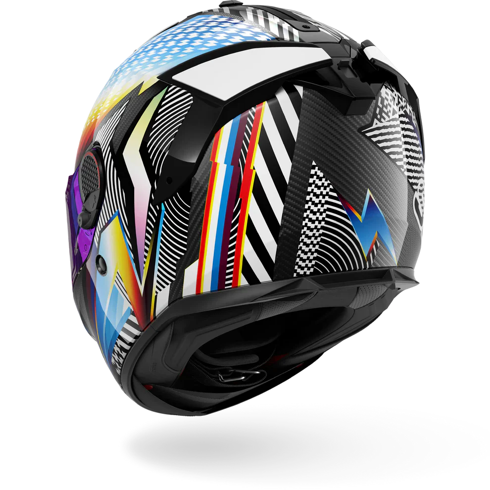 SHARK SPARTAN GT Pro Carbon Sthyr Full-Face Motorcycle Helmet White Chrome