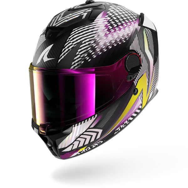 SHARK SPARTAN GT PRO CARBON STHYR MOTORCYCLE HELMET MAT CARBON VIOLET CHROME