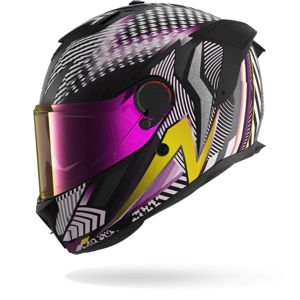 SHARK SPARTAN GT PRO CARBON STHYR MOTORCYCLE HELMET MAT CARBON VIOLET CHROME