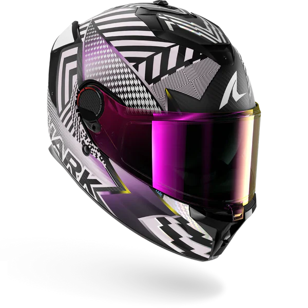 SHARK SPARTAN GT PRO CARBON STHYR MOTORCYCLE HELMET MAT CARBON VIOLET CHROME
