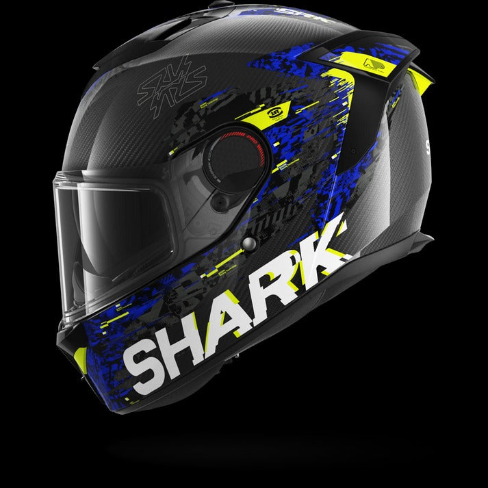SHARK SPARTAN GT PRO CARBON SPEED-VIB MOTORCYCLE HELMET CARBON ANTHRA BLUE
