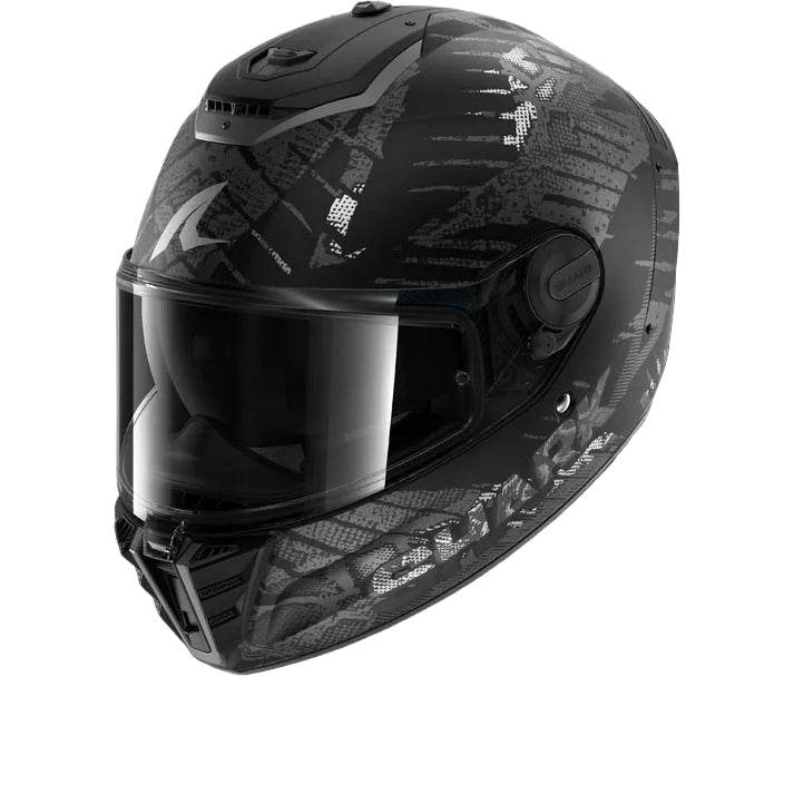 SHARK SPARTAN RS REPTAIA MOTORCYCLE HELMET MAT BLACK ANTHRA