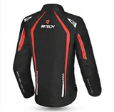 R-TECH MARSHAL LADY MOTORCYCLE TEXTILE JACKET BLACK RED