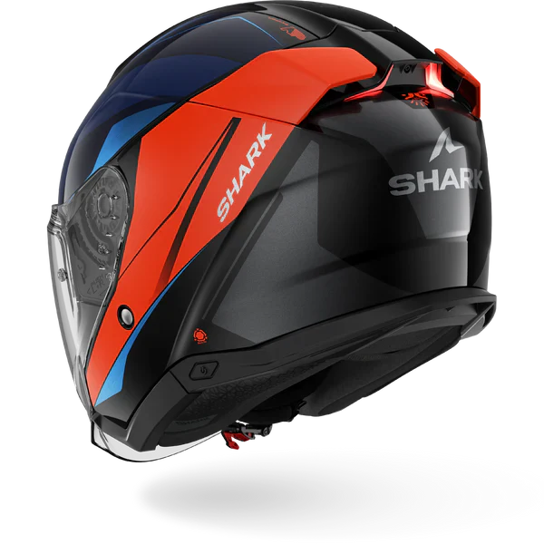 SHARK SKWAL i3 JET MEKARIUM MOTORCYCLE HELMET BLACK CHROME ORANGE