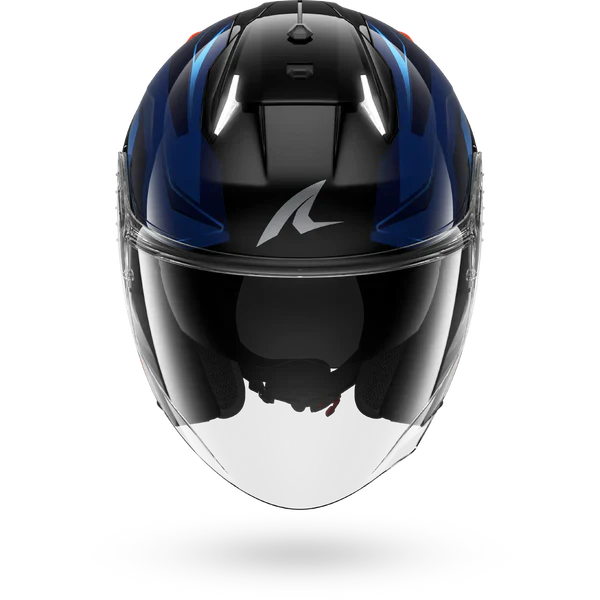 SHARK SKWAL i3 JET MEKARIUM MOTORCYCLE HELMET BLACK CHROME ORANGE