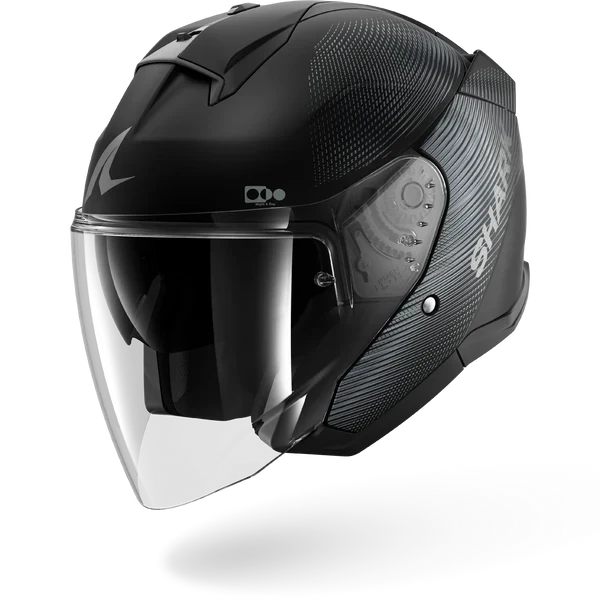 SHARK SKWAL JET SP LYNE MOTORCYCLE HELMET MAT BLACK ANTHRA ANTHRA