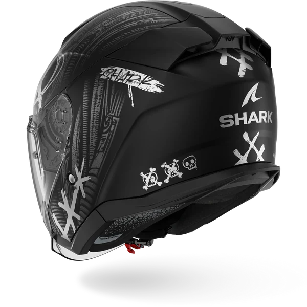 SHARK SKWAL JET SHIEVER MOTORCYCLE HELMET MAT BLACK ANTHRA SILVER