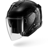 SHARK SKWAL JET REPTAIA MOTORCYCLE HELMET BLACK ANTHRA ANTHRA