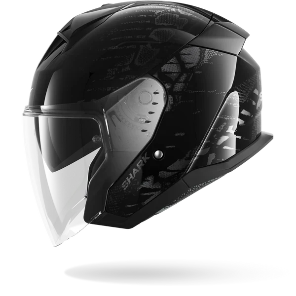 SHARK SKWAL JET REPTAIA MOTORCYCLE HELMET BLACK ANTHRA ANTHRA