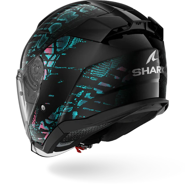 SHARK SKWAL JET REPTAIA MOTORCYCLE HELMET BLACK VIOLET GLITTER