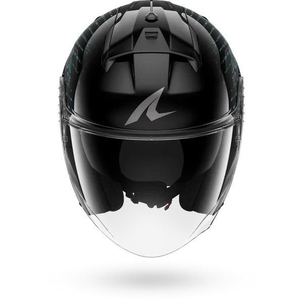 SHARK SKWAL JET REPTAIA MOTORCYCLE HELMET BLACK VIOLET GLITTER