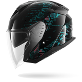 SHARK SKWAL JET REPTAIA MOTORCYCLE HELMET BLACK VIOLET GLITTER