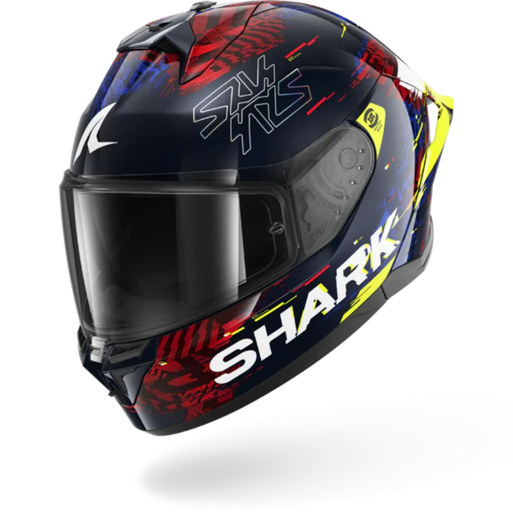 SHARK  SKWAL CUP SPEED-VIB Azul Rojo  Amarillo Casco De Moto