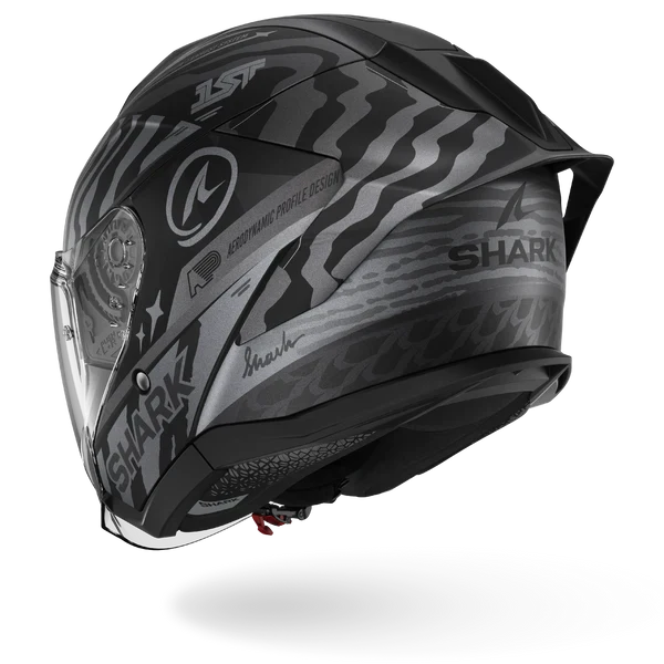 SHARK SKWAL JET CUP SPEED-FANCY MOTORCYCLE HELMET MAT BLACK ANTHRA SILVER