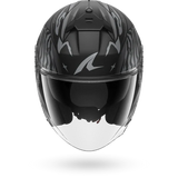 SHARK SKWAL JET CUP SPEED-FANCY MOTORCYCLE HELMET MAT BLACK ANTHRA SILVER