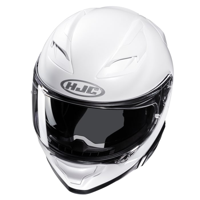 HJC F71 Plain Full Face Helmet Pearl White 