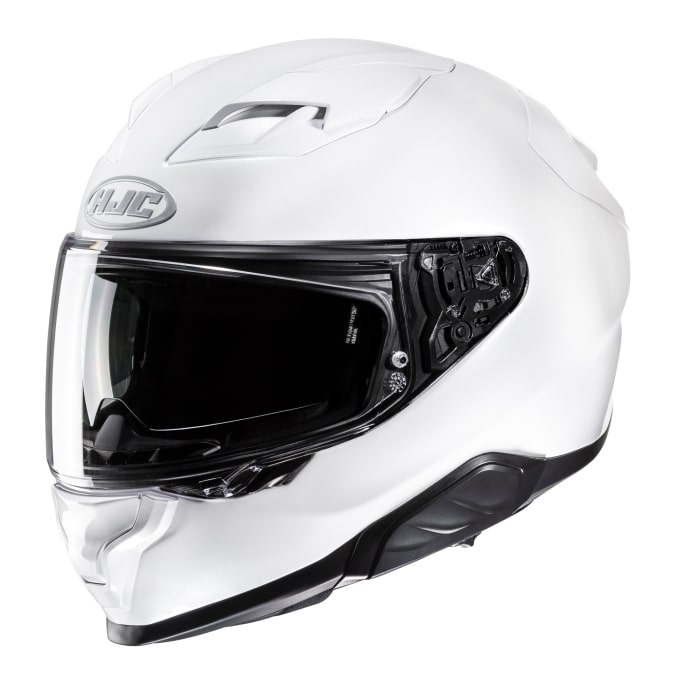 HJC F71 Plain Full Face Helmet Pearl White 