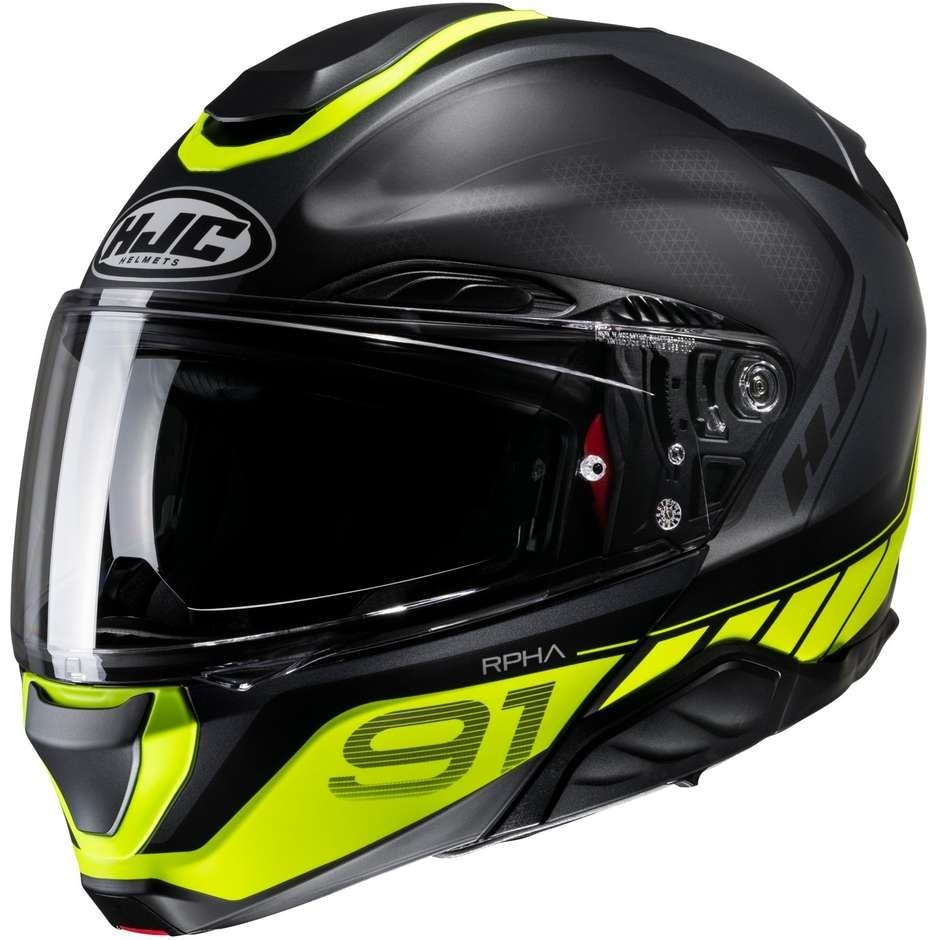 HJC-RPHA91 RAFINO MC3HSF Modular Touring Motorbike Helmet Fluo