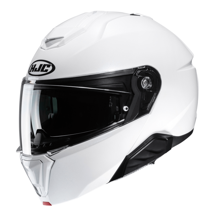 HJC I91 Plain Full Face Motorcycle Helmet  Pearl White Lest Side
