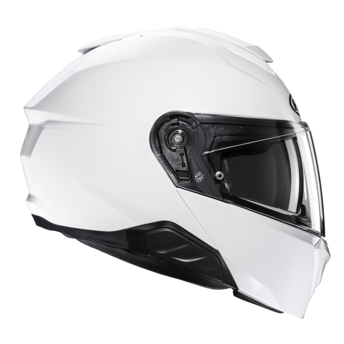 HJC I91 Plain Full Face Motorcycle Helmet  Pearl White Right Side