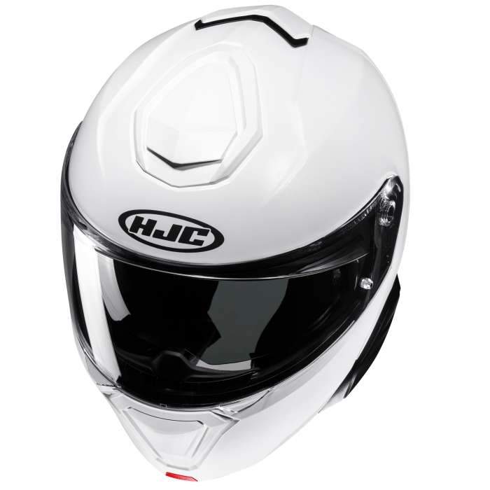 HJC I91 Plain Full Face Motorcycle Helmet  Pearl White Top