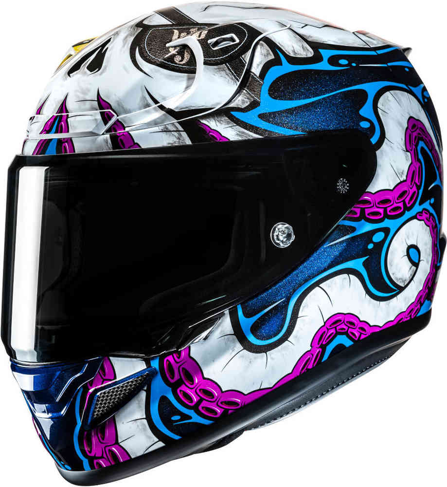 HJC RPHA12 KRAKEN MC28 Motorcycle Full Face Helmet Blue Purple White